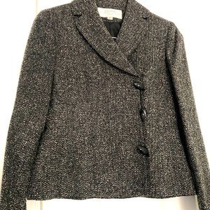 Tahari ASL Levine Womens Gray Black White Tweed Skirt Suit Set Size 4PCareer